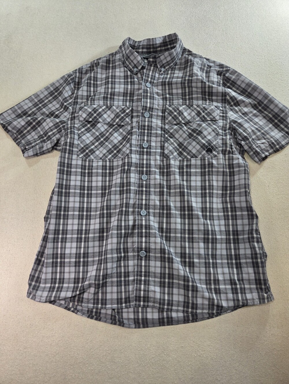 Alaskan Hardgear Gray Plaid Vented Shirt L